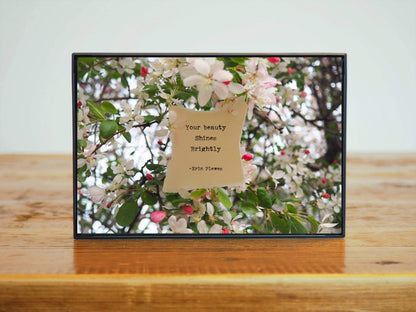 "Your Beauty Shines Brightly" Inspirational Quote Print  | Home Decor