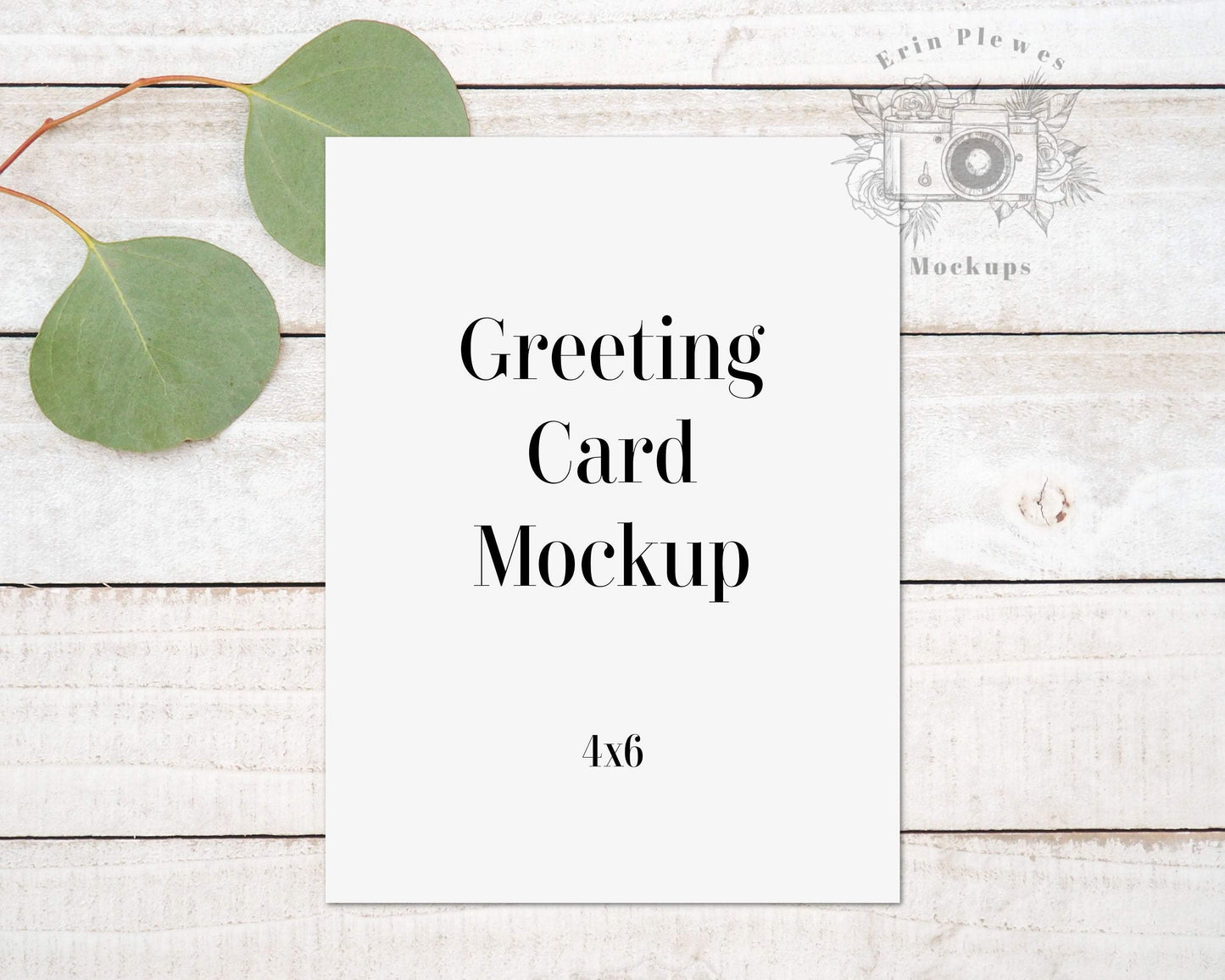 Erin Plewes Mockups 4x6 Card Mockup, 4"x6" Print Mock up on Rustic Wood, 4 x 6 Card Flat Lay Stock Photo, Instant Digital Download Jpeg Template