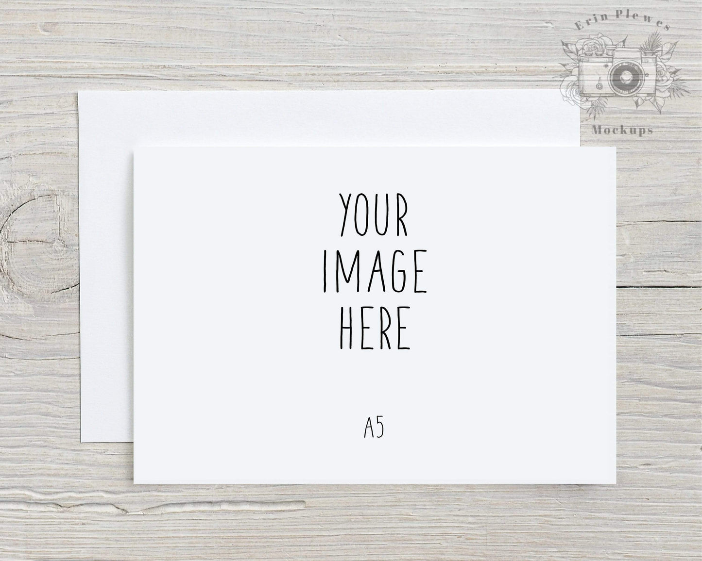 Erin Plewes Mockups A5 Greeting card mockup, Thank you card mock-up with white envelope for rustic wedding and lifestyle photo, Jpeg Instant Digital Download