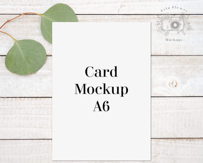 Erin Plewes Mockups A6 Greeting card mockup, Thank you card mock-up for rustic wedding and lifestyle photo, Jpeg Instant Digital Download