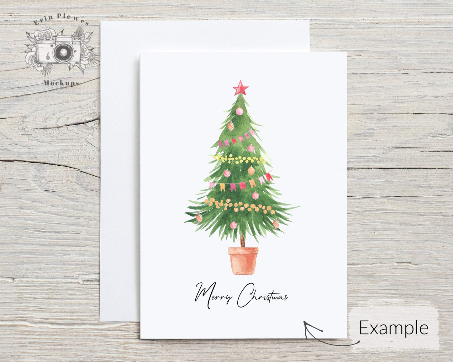 Erin Plewes Mockups A6 Greeting card mockup with white envelope, Thank you card mock-up size A 6 for rustic wedding invitation, Jpeg Instant Digital Download