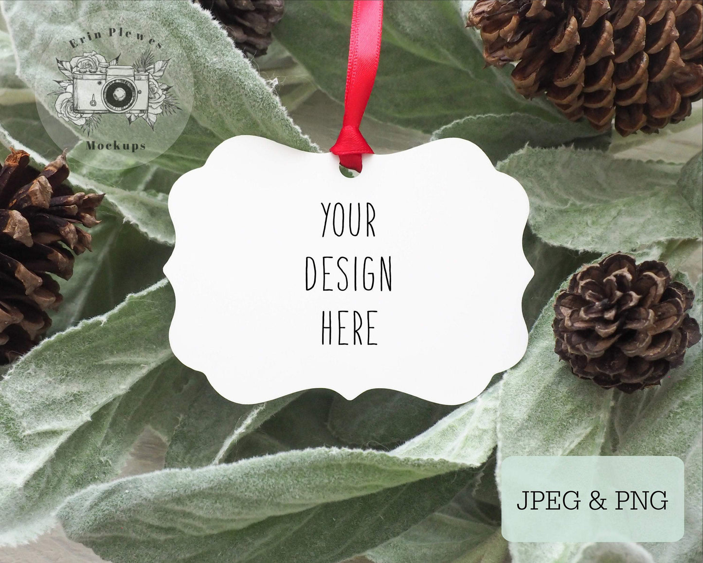 Erin Plewes Mockups Benelux Christmas Ornament Mockup, Benelux aluminum ornament mock-up to add your design, Instant Digital Download JPG PNG Template