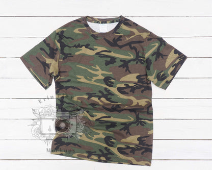 Erin Plewes Mockups Camo T Shirt Mockup, Military Camo Tshirt Mockup for Lifestyle Stock Photos, Instant Digital Download Jpeg