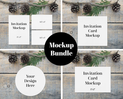 Erin Plewes Mockups Card Mockup Bundle, Invitation mock up bundle for wedding suite and stock photography, Jpeg Instant Digital Download Template