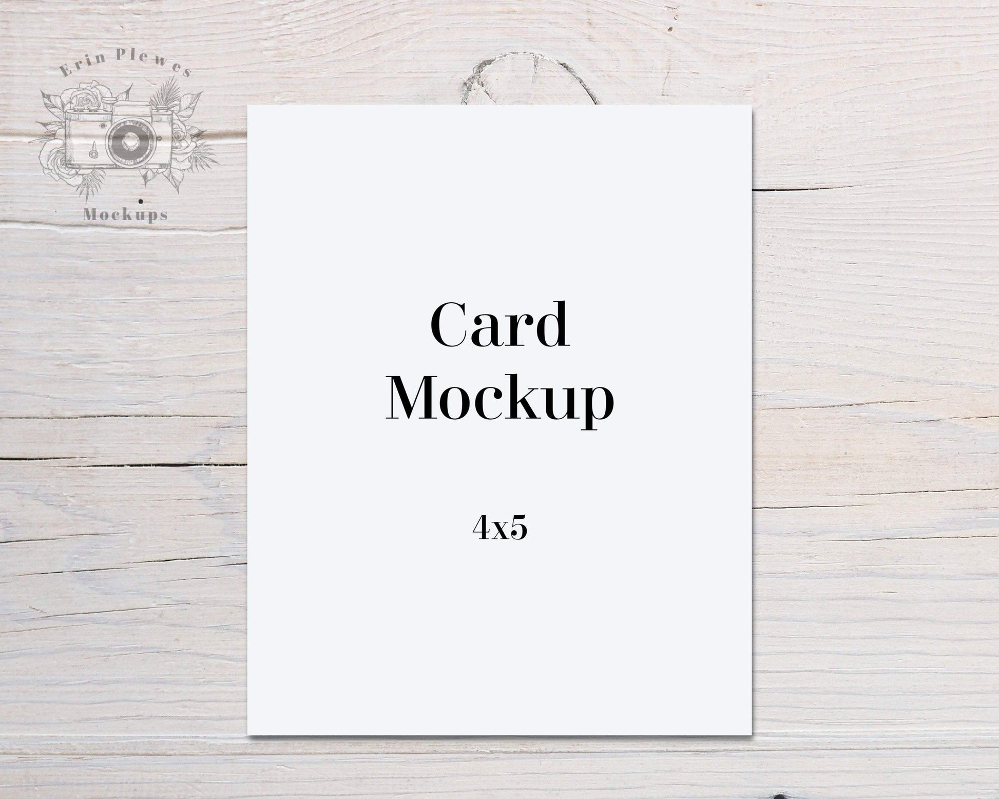 Erin Plewes Mockups Greeting Card Mockup 4x5, Invitation mockup for rustic wedding and birthday party invite, Jpeg Instant Digital Download Photo