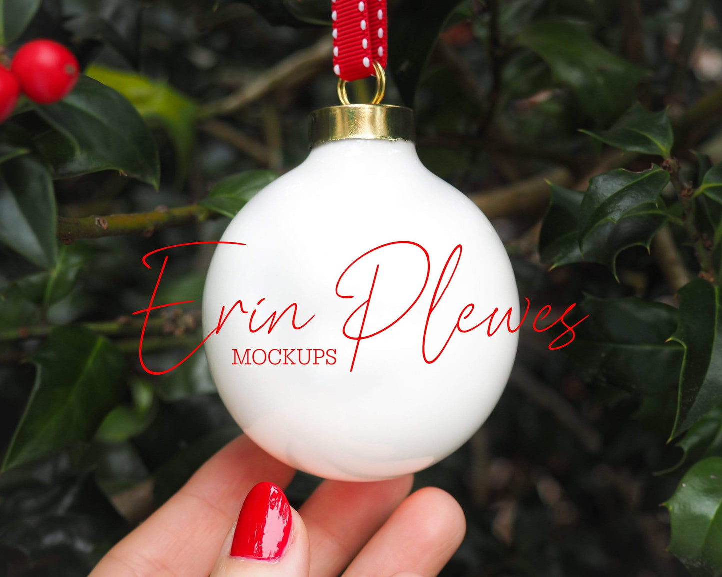 Erin Plewes Mockups Ornament Mockup, Christmas Ball Ornament Mock-up, Ornament Mock Up Stock Photo, Instant Digital Download Template Jpeg