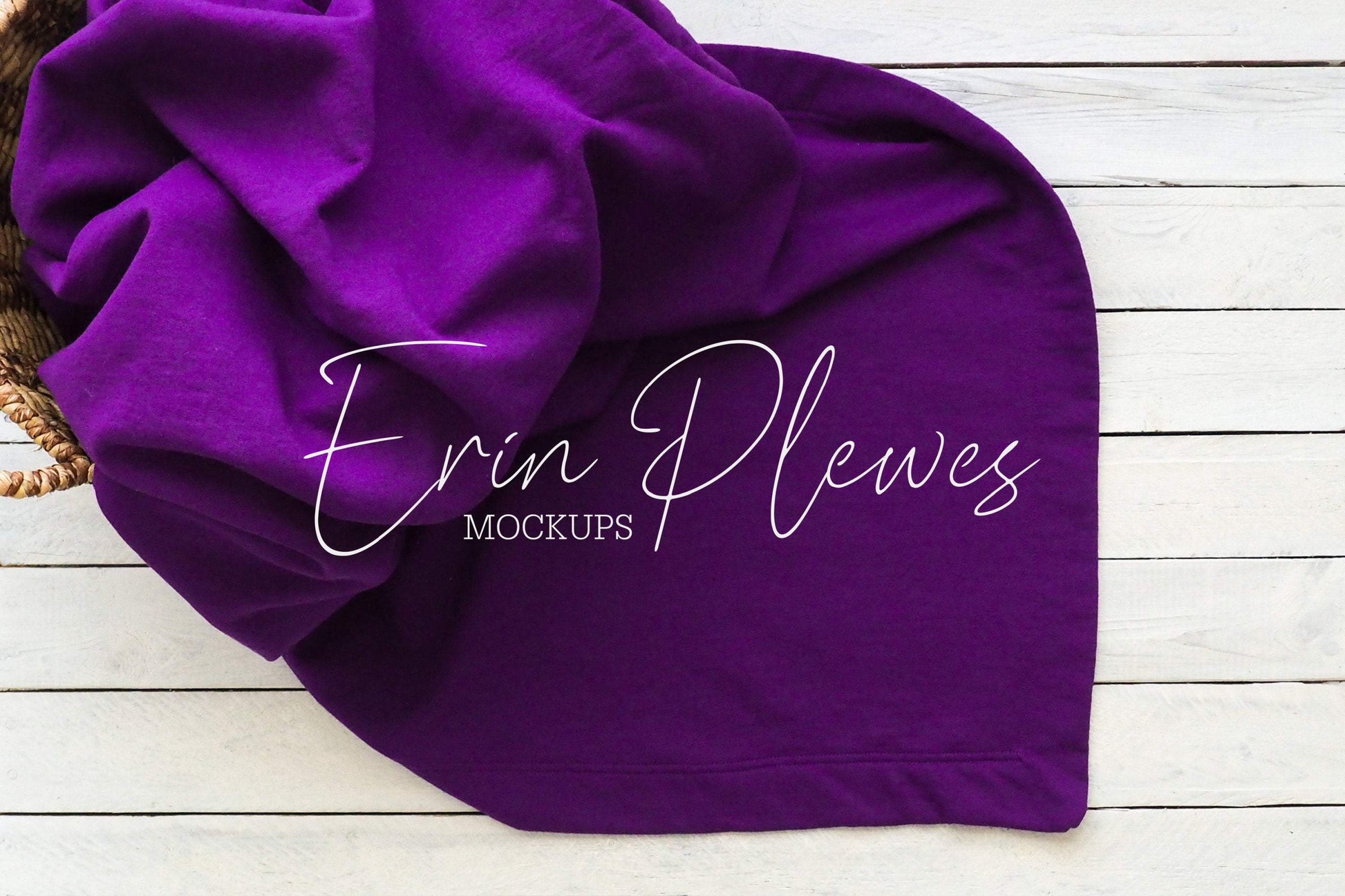 Erin Plewes Mockups Stadium Blanket Mockup, Purple Blanket Mock Up Lifestyle Stock Photo, Purple Gildan Blanket Flatlay, Instant Digital Download Jpeg