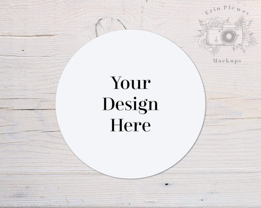 Erin Plewes Mockups Sticker mockup, White round tag mock up for rustic farmhouse flat lay and stock photography, Jpeg instant Digital Download