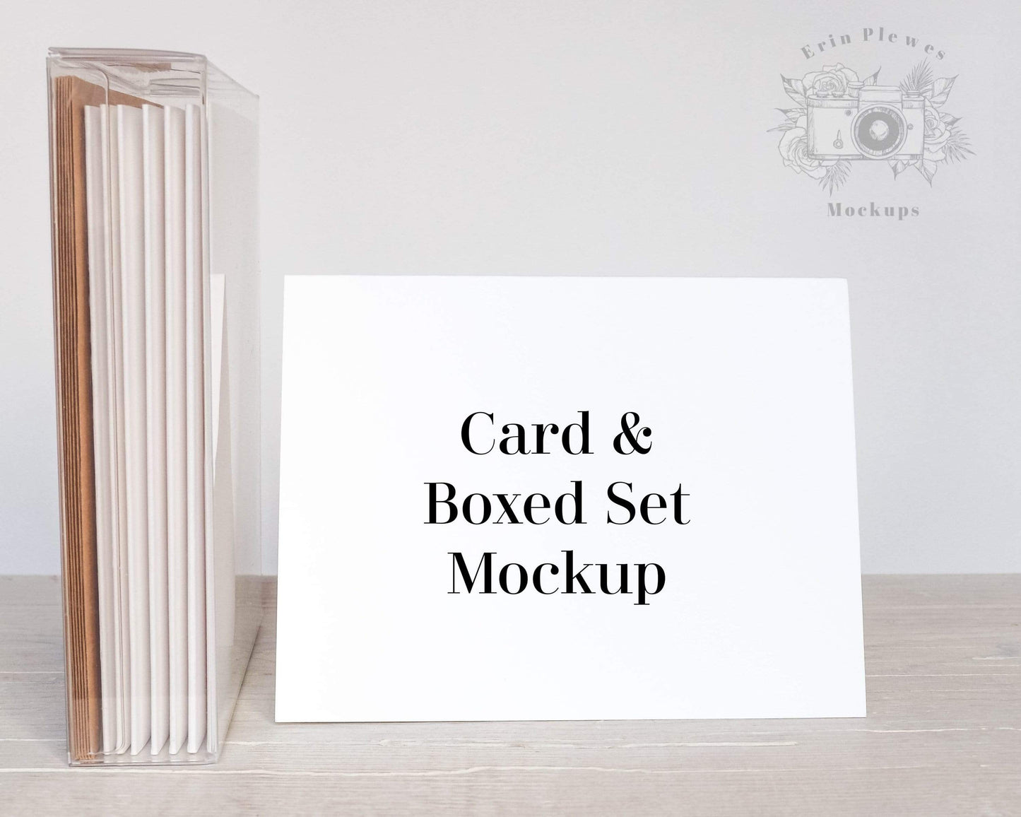 Erin Plewes Mockups Greeting Card Set Mockup, Invitation mockup for baby shower with boxed set of cards, Jpeg Instant Digital Download for stock photography