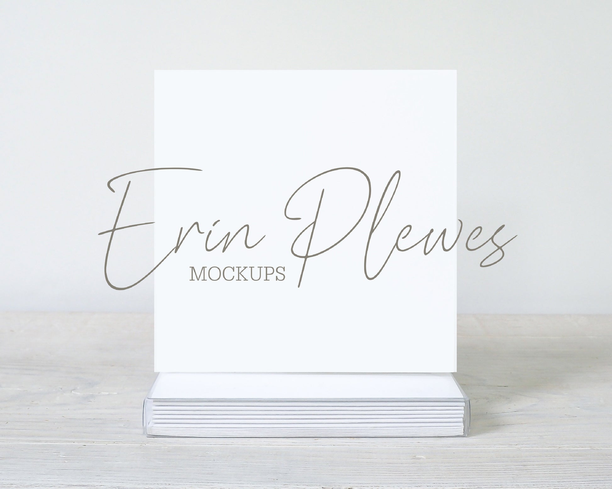 Square Card Mockup with Boxed Set, Square Invitation Mock Up with White Envelopes for Rustic Wedding, Lifestyle Stock Photo Jpeg Template