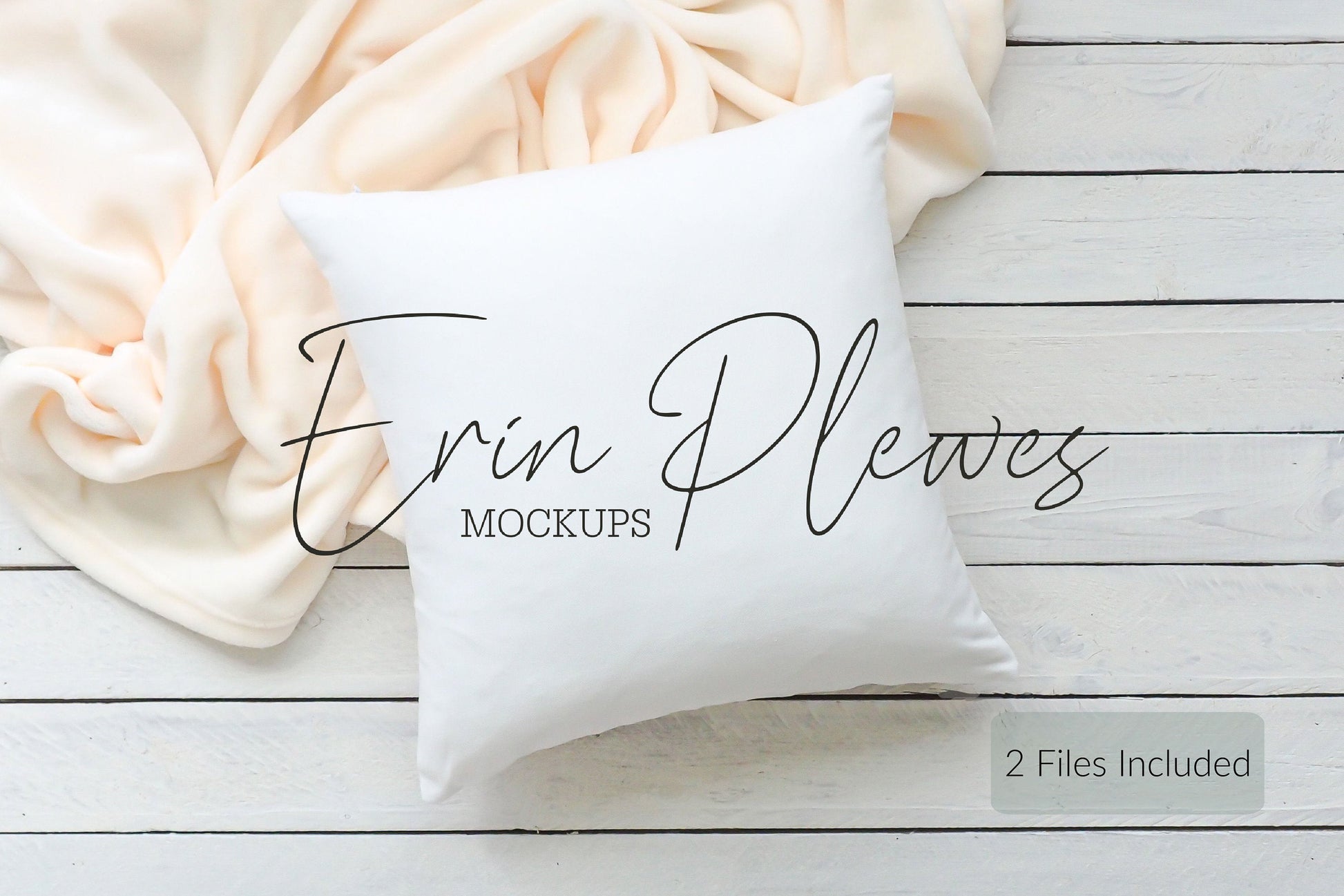 Pillow Mock-up, White pillow mockup with cream blanket for lifestyle stock photo, Square pillow mock up, Jpeg Digital Download