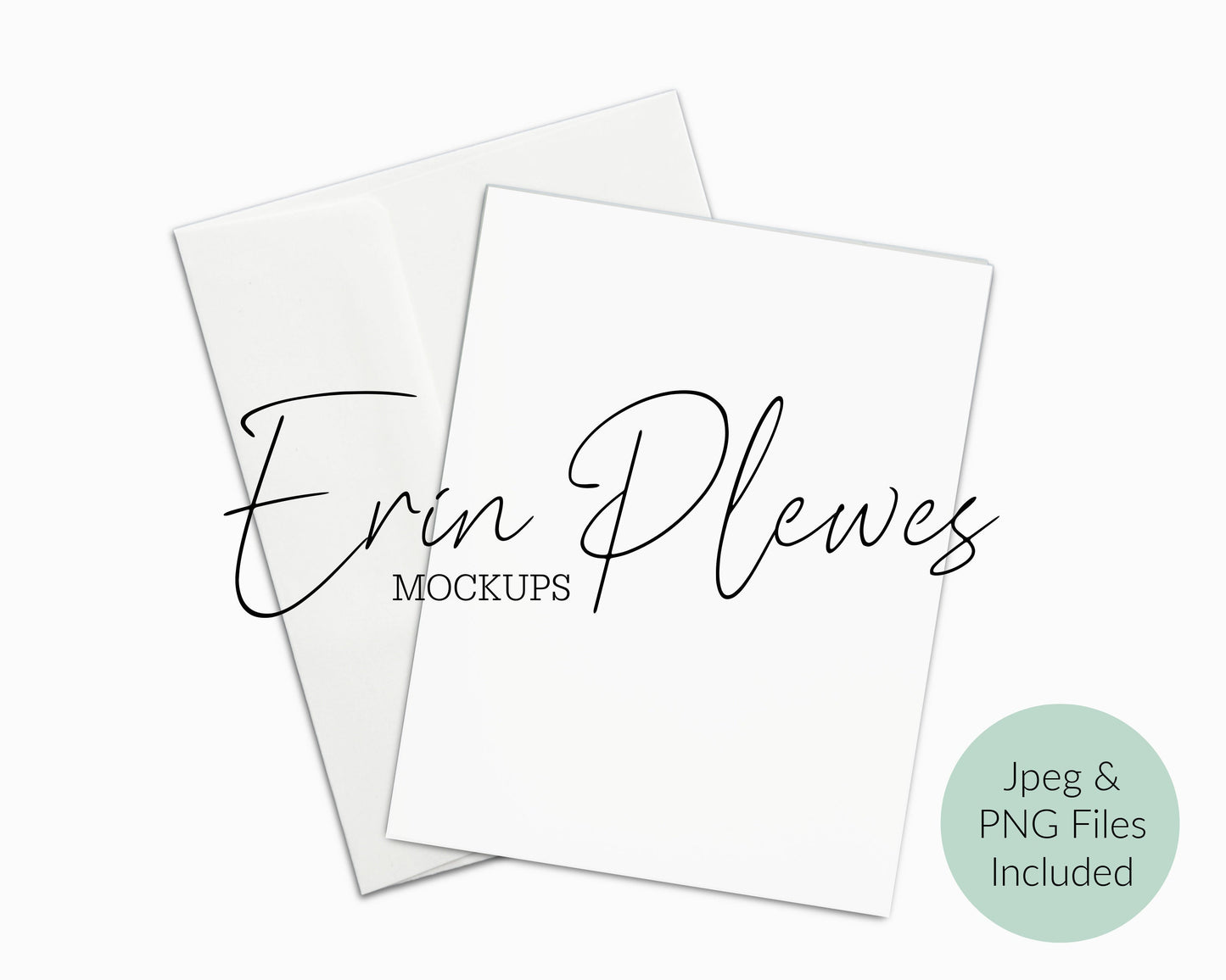 White Card Mockup, A2 Greeting card mock-up with white envelope, Minimalist card stock photo, Jpeg PNG Instant Digital Download