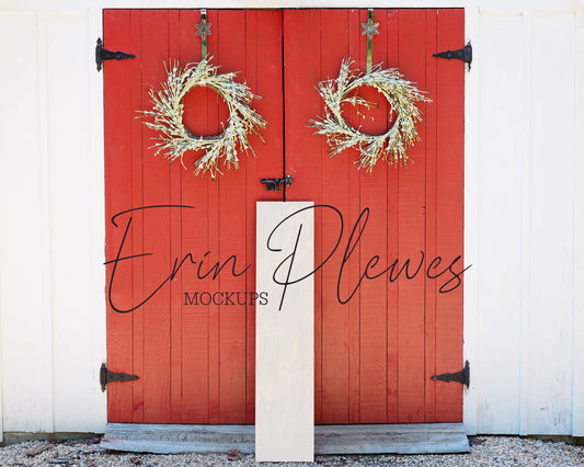 White Porch Sign Mockup, Christmas Vertical Wood Sign Mock Up, Farmhouse Sign Mock-up, Outdoor Wood Frame Mock Ups