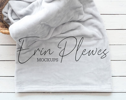 Silver Blanket Mockup, Fleece Blanket Rectangle Mock Up, Minky Blanket Mock-up, Lifestyle Stock Photo, Instant Download Jpeg