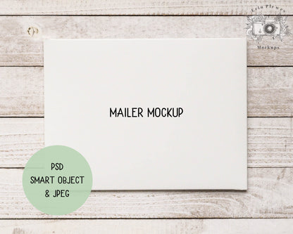 Mailer Mockup, Shipping Bag Mock Up PSD Smart Object, 6x9 Flat Mailer Mock-up, Jpeg Instant Digital Download Template