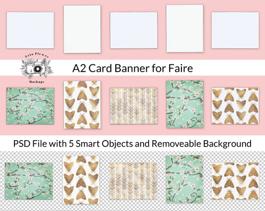 Card Store Faire Banner, Card Shop Banner for Faire with PSD Smart Objects, Shop Branding Graphics, Card Store Branding, Banner Template