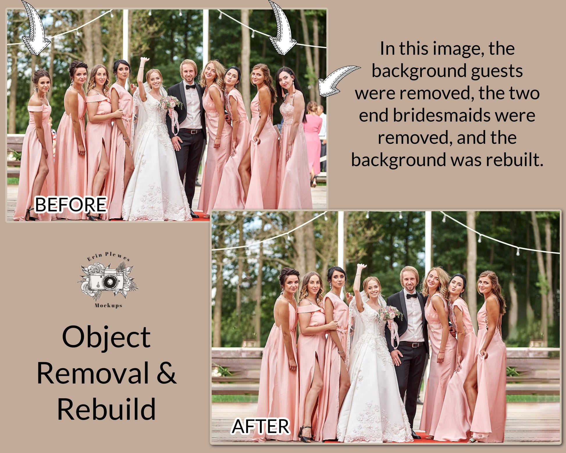 Photoshop Services, Add loved one to your photo, Object Removal, Person Removal, Photo Merge, Photoshop Deceased, Level 9