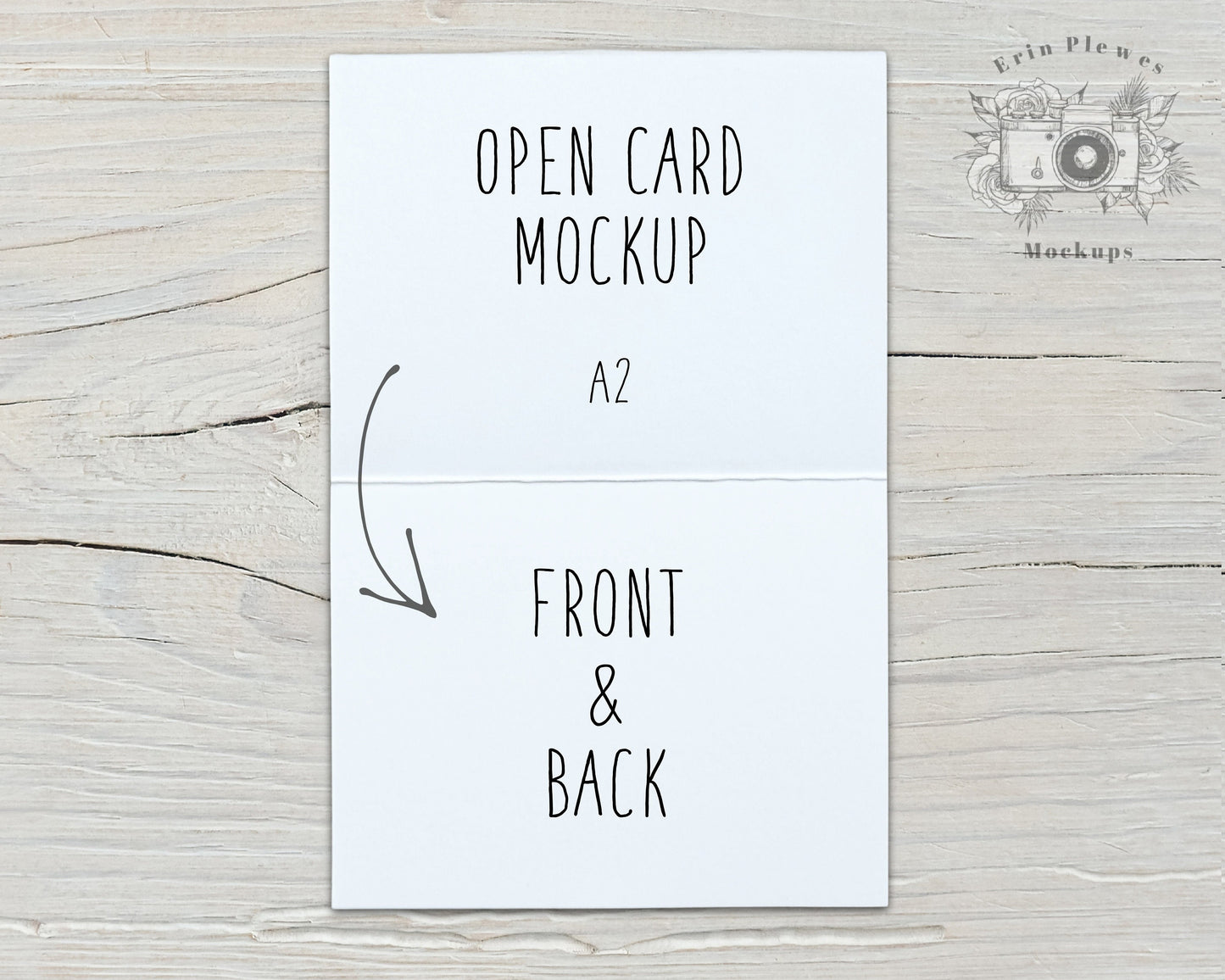 Inside Card Mockup A2, Greeting Card Front and Back Mock-up, Interior Card Mock Ups, Jpeg Instant Digital Download