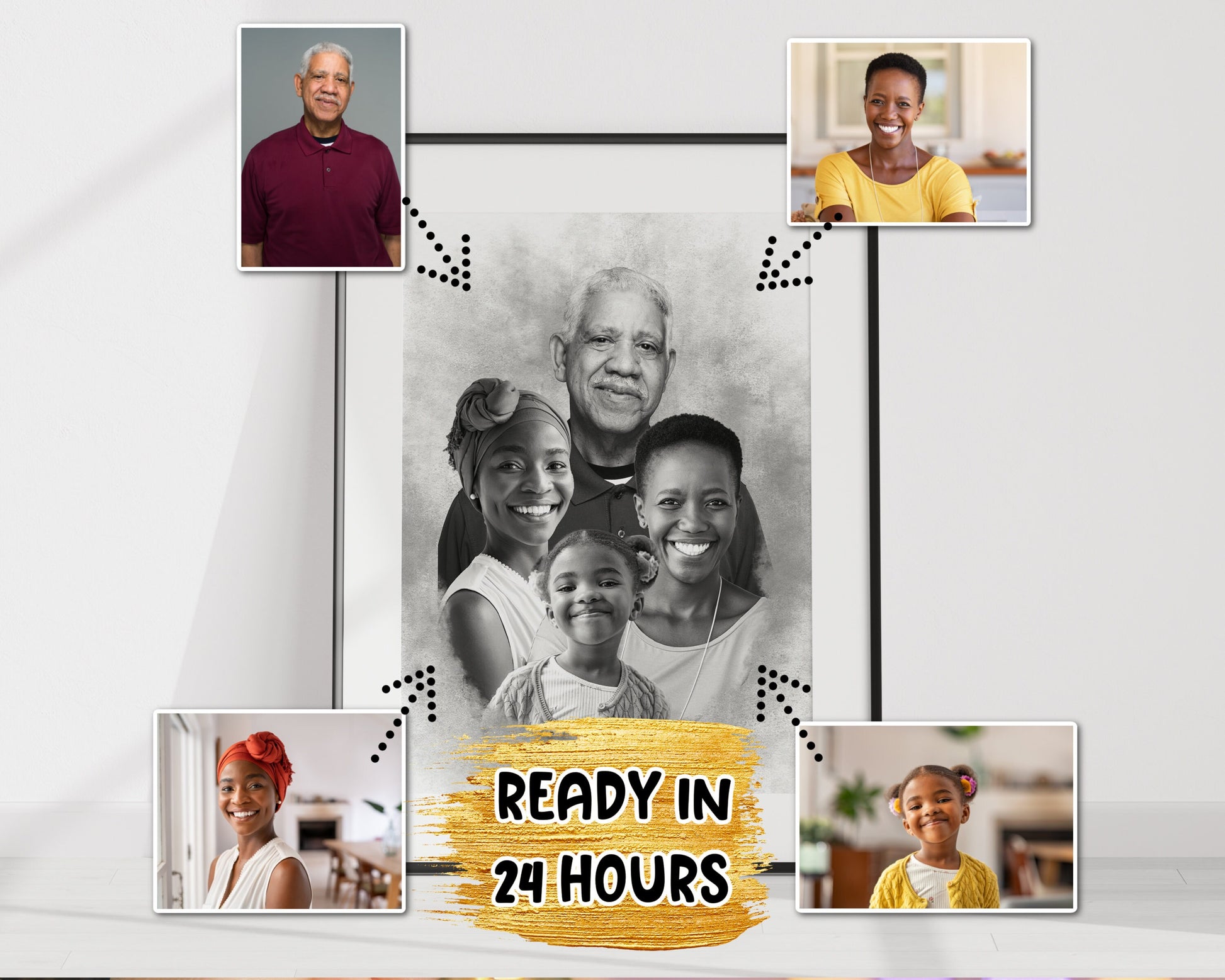 The Sweetest Father's Day Gifts He Won't Stop Talking About 1 Add Loved One to Photo, Family Portrait From Photos, Combine Photos, Custom Christmas Gift Printable, Memorial Gift for Dad Mom