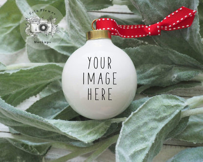Erin Plewes Mockups Ornament mockup, Christmas ornament mock-up, Ceramic ball ornament mock up, Instant Digital Download Template Jpeg