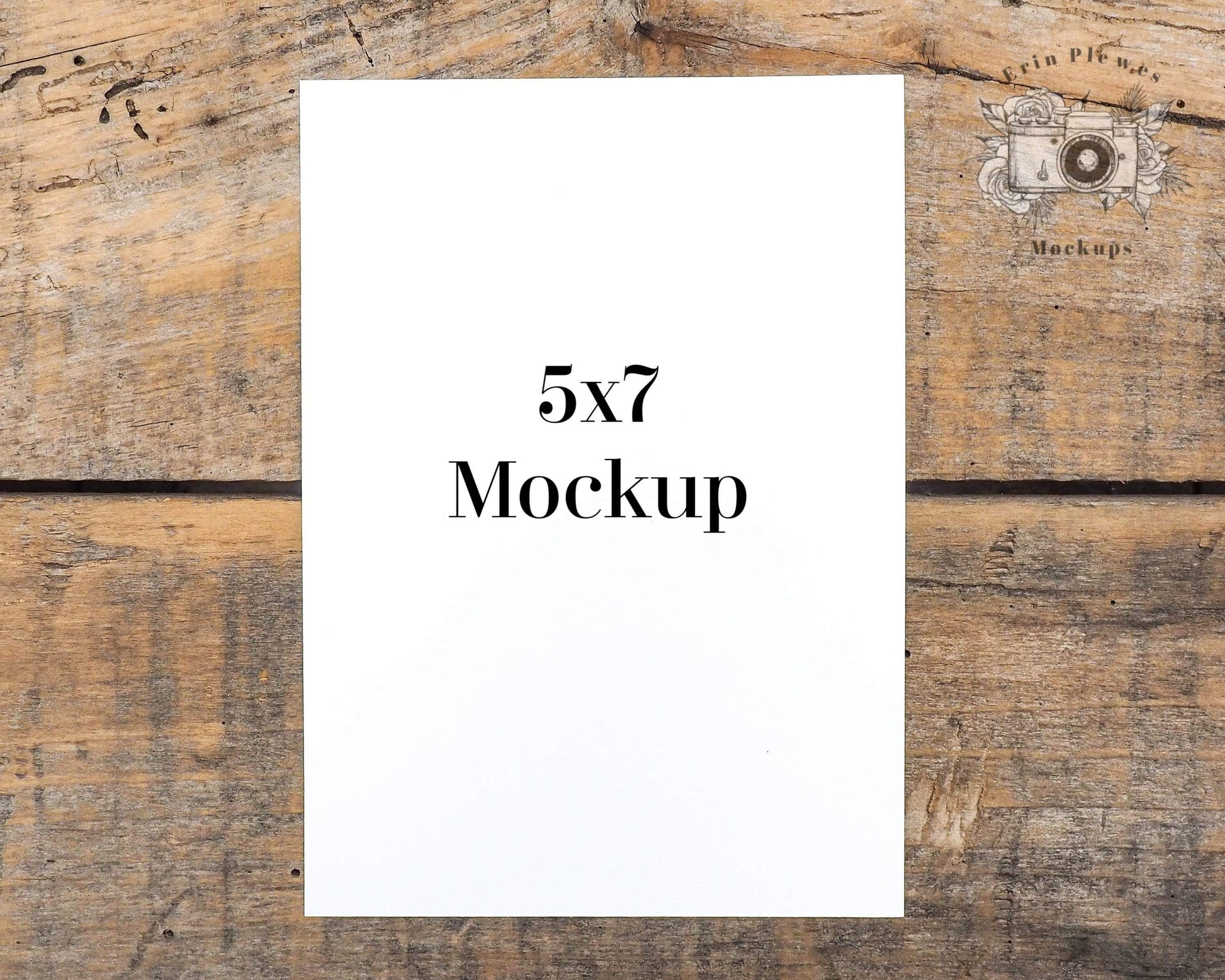 Erin Plewes Mockups Print mockup 5x7, Greeting card mockup, Rustic thank you note mockup for lifestyle stock photography, Jpeg instant Digital Download