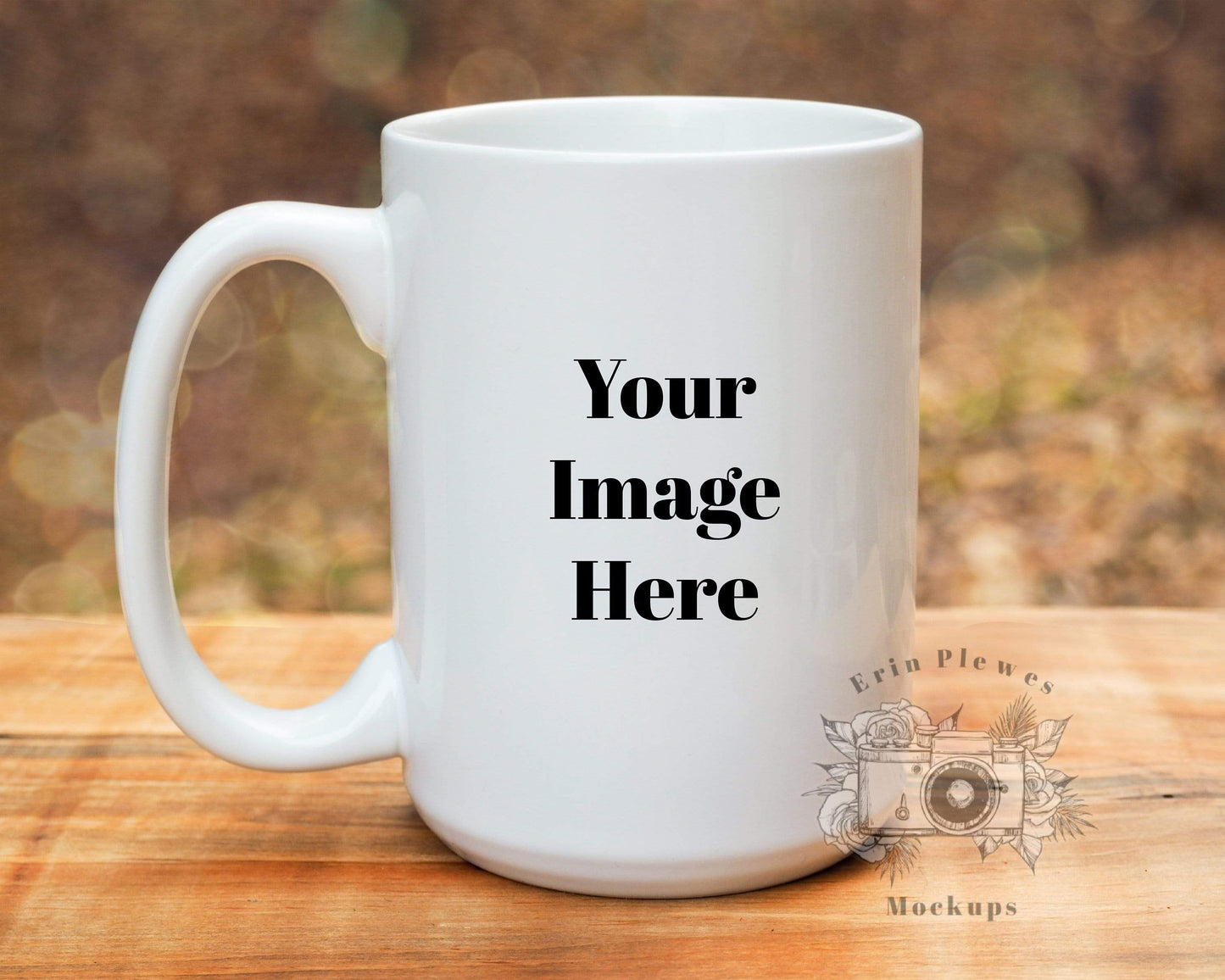 Erin Plewes Mockups White Mug Mockup, Coffee Mug Mock Up for Stock Photo, Left Hand Mug Template for Printful, Digital Download Template JPG