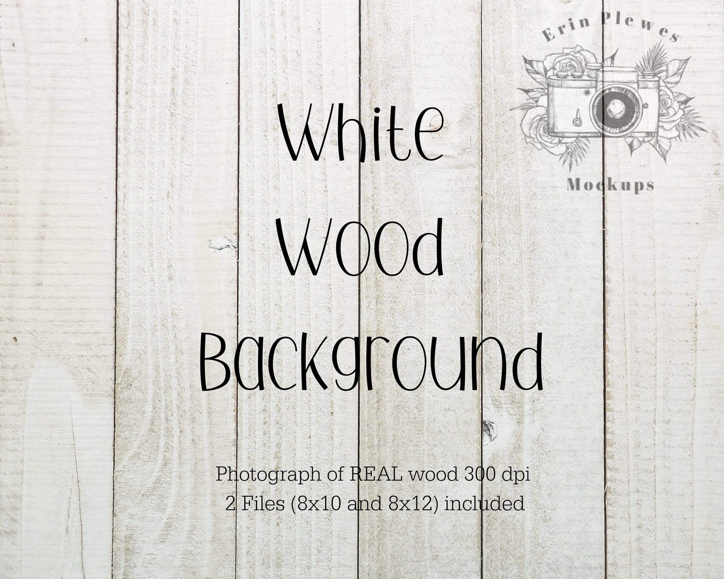 Erin Plewes Mockups White Wood Digital Background, Rustic Wood Digital Background for Crafters, Wood Paper Mockup Digital Download